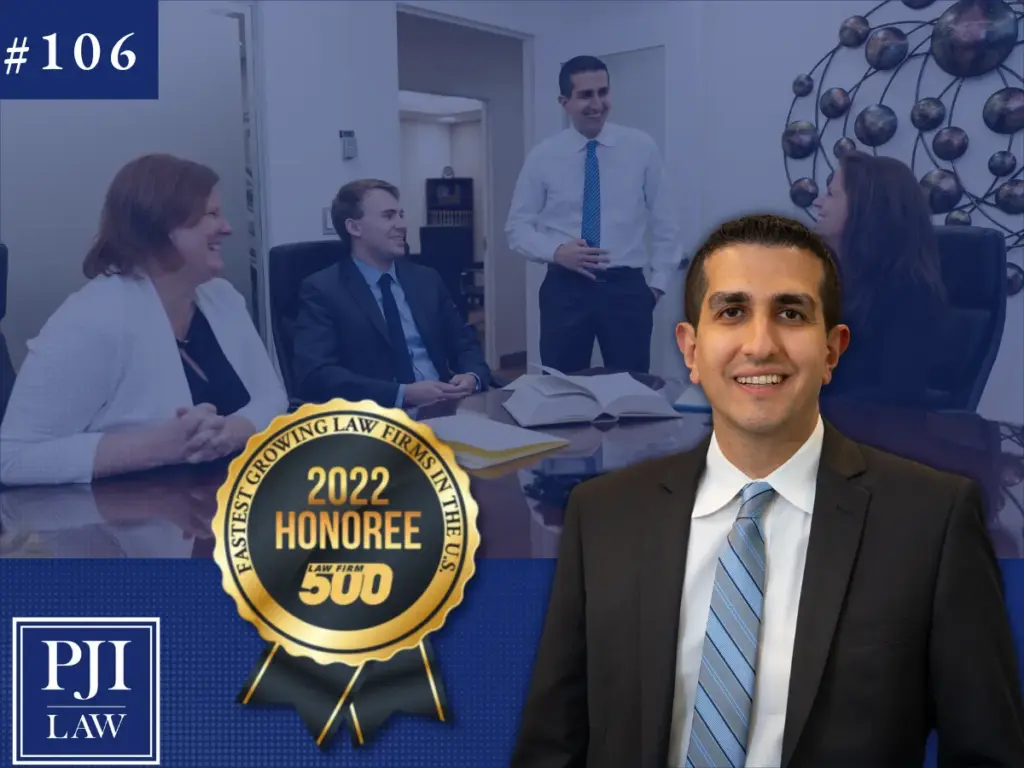 110 Growth In 2022 Earns PJI Law Recognition As A Law Firm | Fairfax, VA | Call 703-865-6100