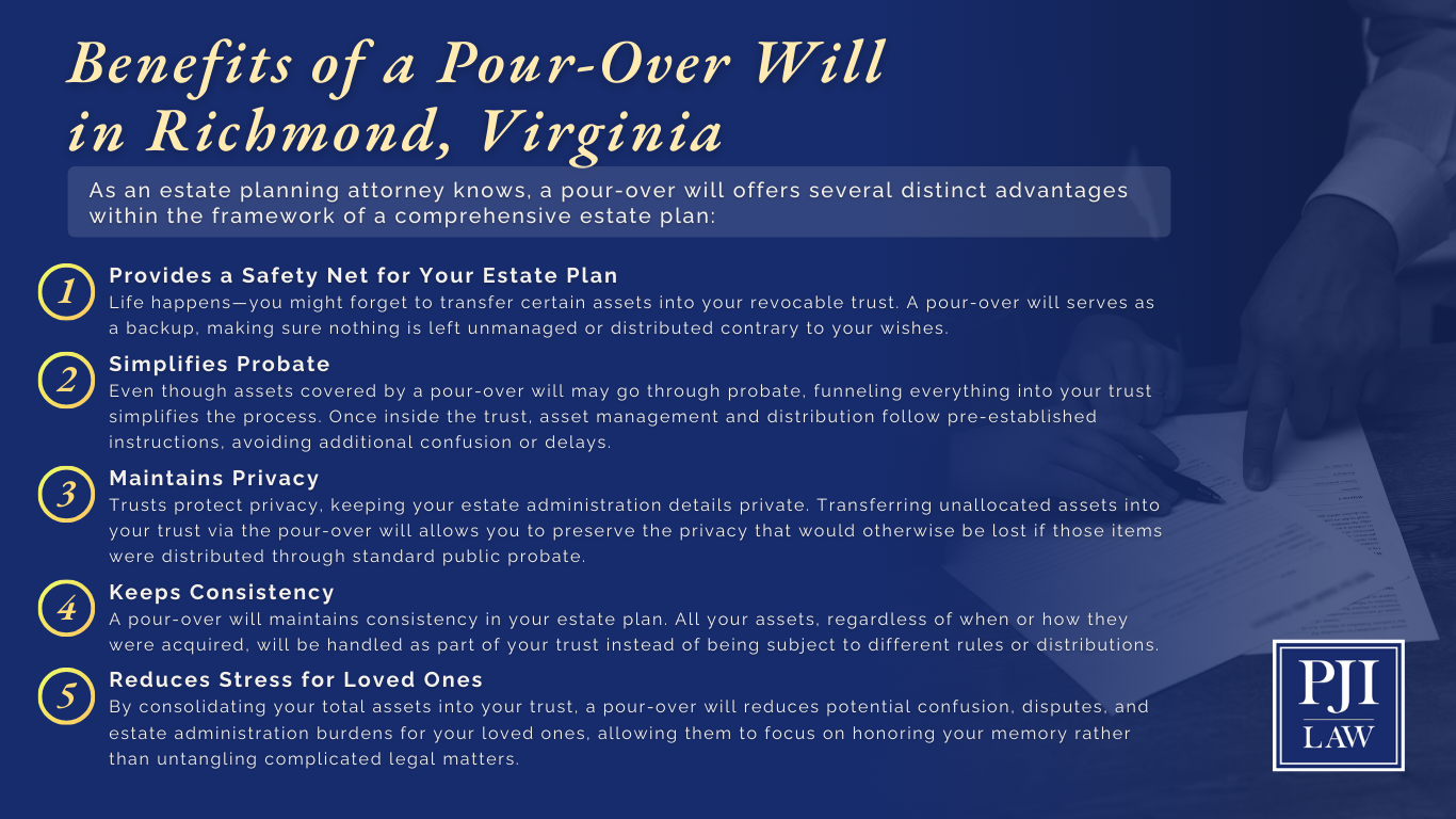 Benefits of a Pour-Over Will in Richmond Virginia