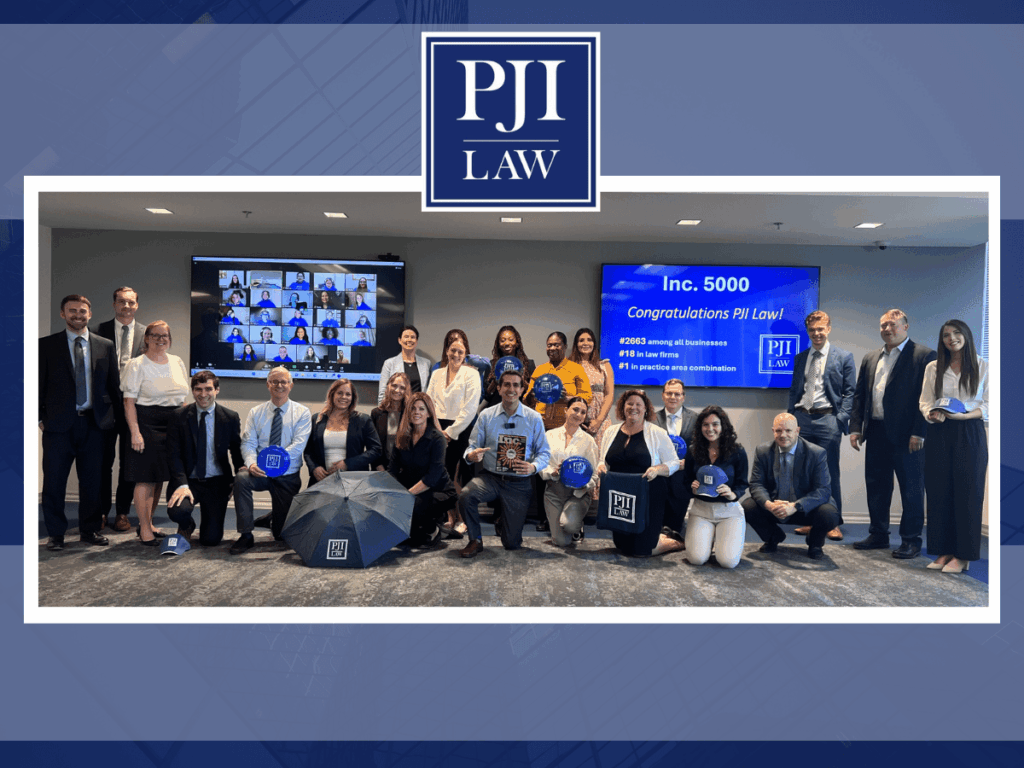 PJI Law, PLC Announces Its Ranking on the 2023 Inc. 5000 for 202% 3-Year Growth - Fairfax, VA - Call 703-865-6100