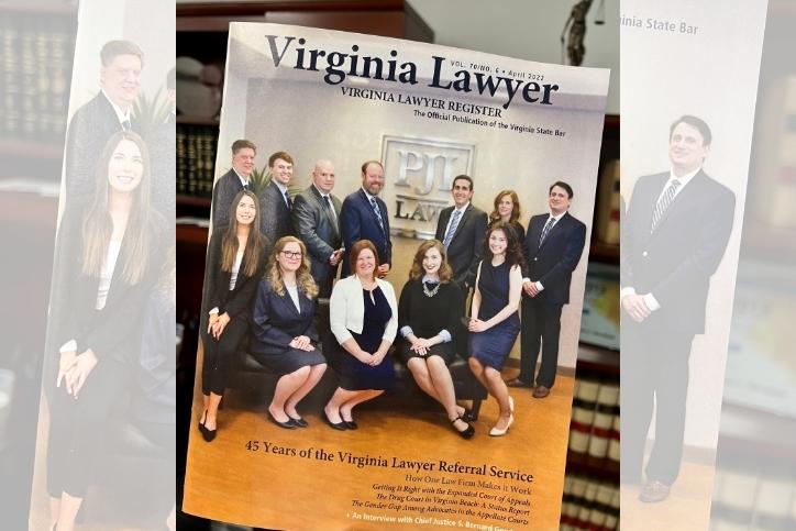 PJI Law Featured on Cover of Virginia Lawyer Magazine | Fairfax, VA | Call 703-865-6100